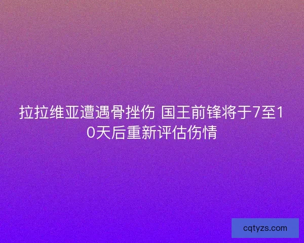 拉拉维亚遭遇骨挫伤 国王前锋将于7至10天后重新评估伤情