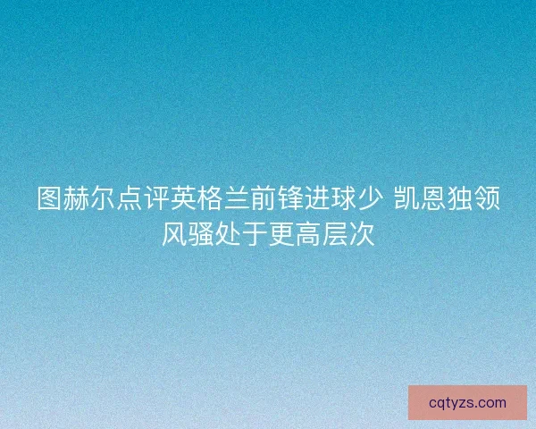 图赫尔点评英格兰前锋进球少 凯恩独领风骚处于更高层次